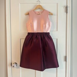 Kate Spade Cocktail Mini Pink and Burgundy Sleeveless Dress size 4 NWT